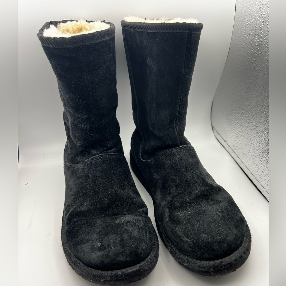 UGG silver plate short calf boots